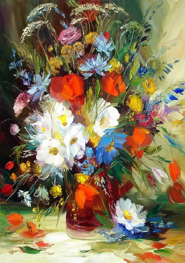 Натюрморт Сергеев - натюрморт, цветы, живопись - оригинал