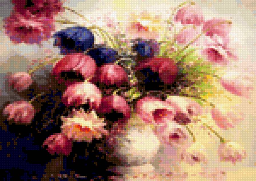 Тюльпаны - живопись, цветы, натюрморт, тюльпаны - предпросмотр
