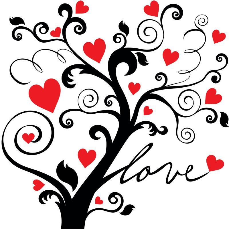 дерево любви - любовь, сердце - оригинал