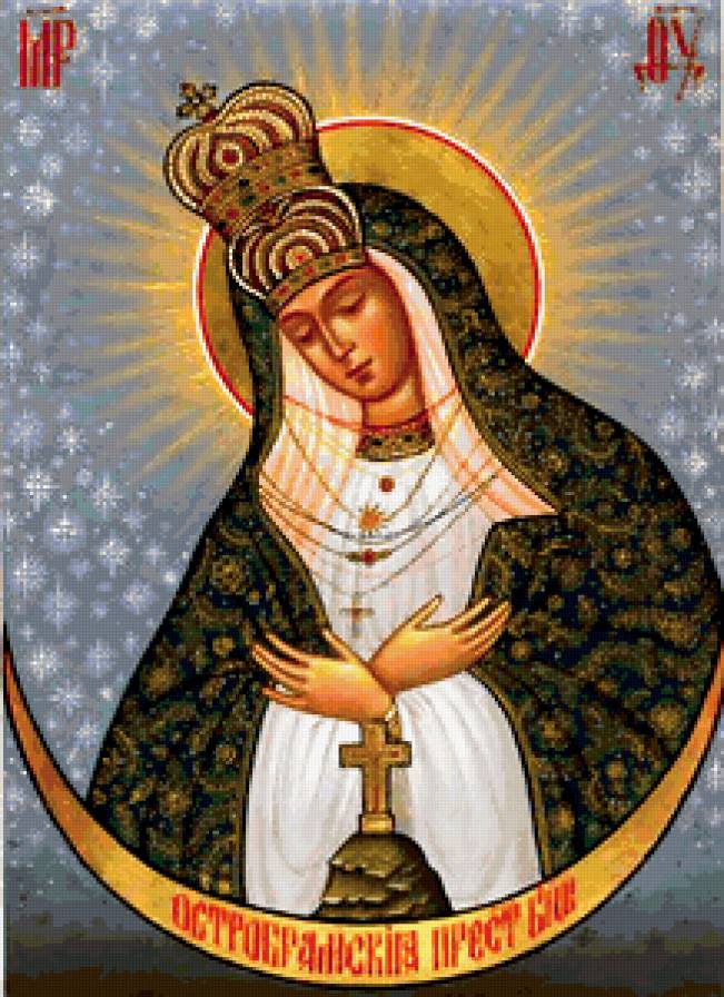 Икона Божьей матери Остробрамская - божья матерь, иконы, религия - предпросмотр