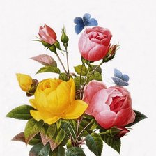 Оригинал схемы вышивки «букет цветов» (№273006)