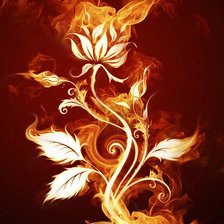 Схема вышивки «цветок пламени»