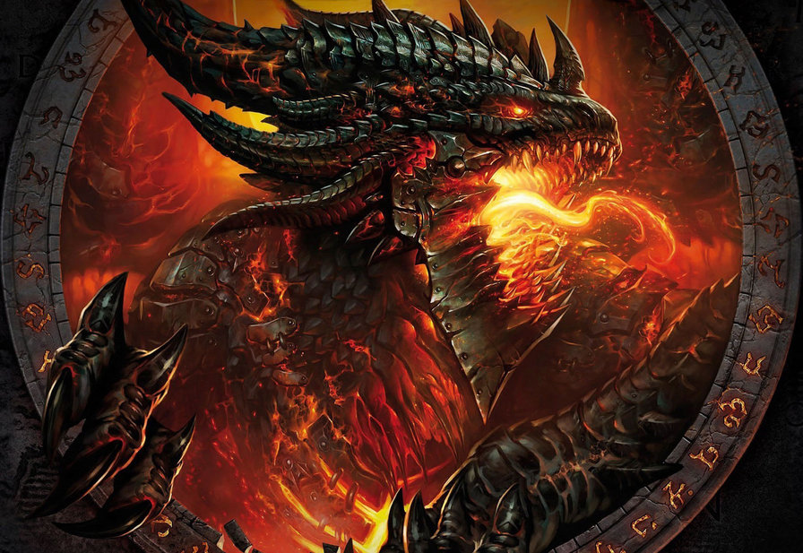 Смертокрыл - смертокрыл, world of warcraft, дракон, cataclysm, warcraft, deathwing - оригинал
