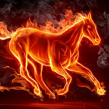 Оригинал схемы вышивки «Огненный конь» (№274292)