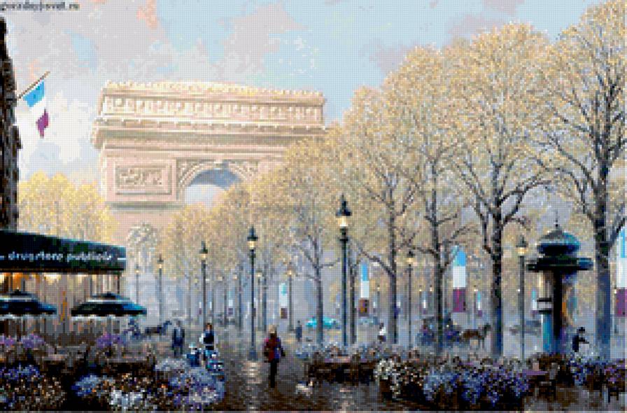 триумфальная арка - франция, город, париж - предпросмотр