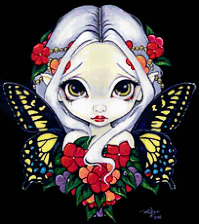 Ночная бабочка - бабочка, куколка, девочка - предпросмотр
