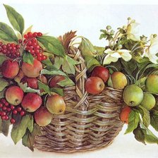 Оригинал схемы вышивки «Корзина с фруктами» (№275276)