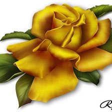 Оригинал схемы вышивки «Желтая роза» (№275303)