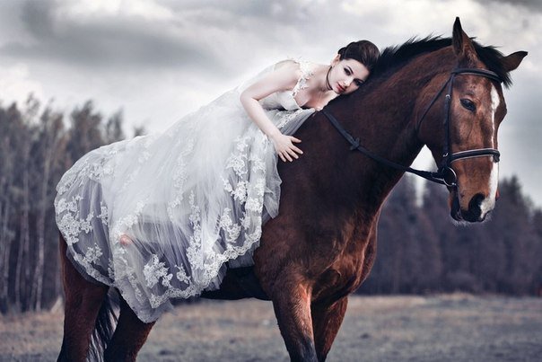 Девушка на лошаде - девушки, лошадь - оригинал