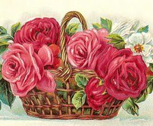 розы в корзине