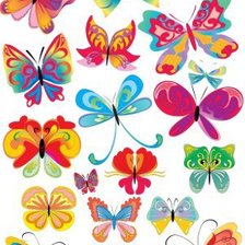 Оригинал схемы вышивки «Бабочки» (№276794)
