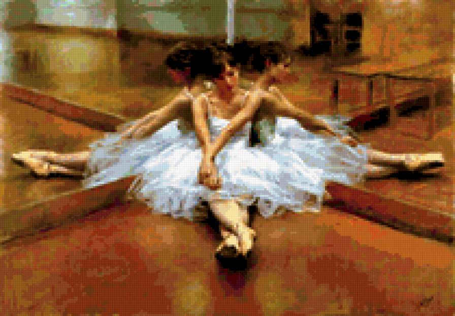 балерина - живопись, девушка, исскуство, балерина, балет - предпросмотр