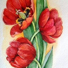 Оригинал схемы вышивки «Тюльпаны» (№278802)