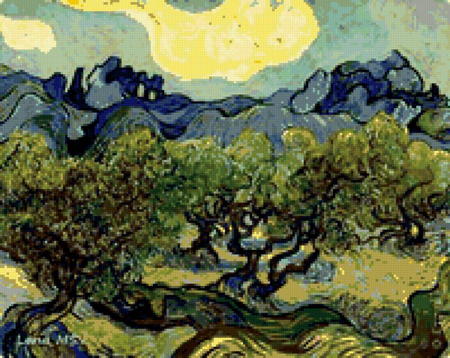 Ван Гог. Пейзаж с оливами - предпросмотр