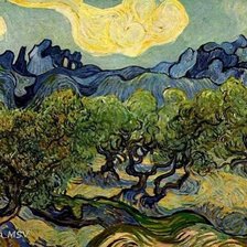 Схема вышивки «Ван Гог. Пейзаж с оливами»