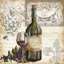 Схема вышивки «бокал красного вина»