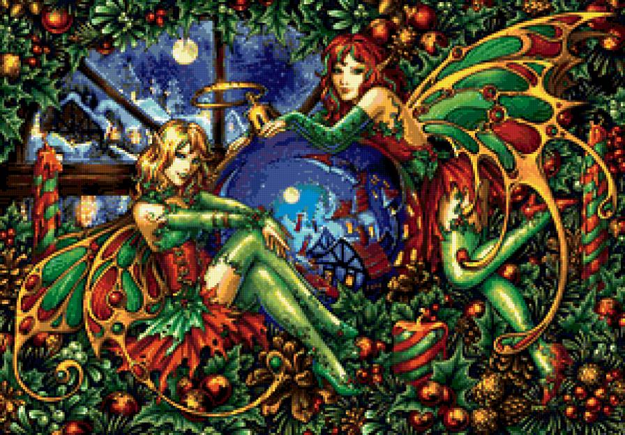 эльфы - эльф, девушки, образ, сказка, рождество, фея, новый год, фентези - предпросмотр
