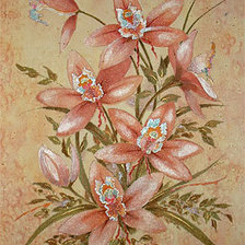 Оригинал схемы вышивки «орхидеи» (№280932)