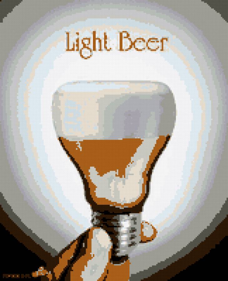 Лампочка - часы, прикол, пиво - предпросмотр