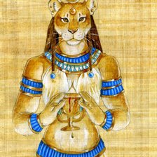 Оригинал схемы вышивки «египетский лев» (№283007)