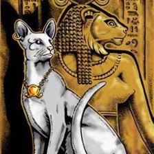 Оригинал схемы вышивки «храмовая кошка» (№283025)
