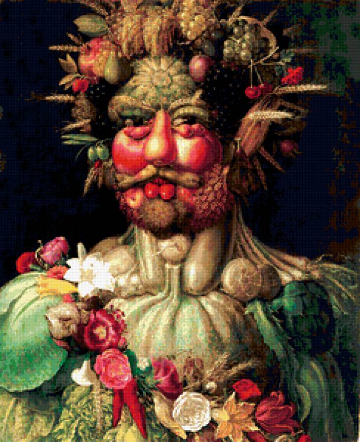 Арчимбольдо Джузеппе.Портрет императора Рудольфа1 в образе Верту - овощи., времена года, фэнтези - предпросмотр