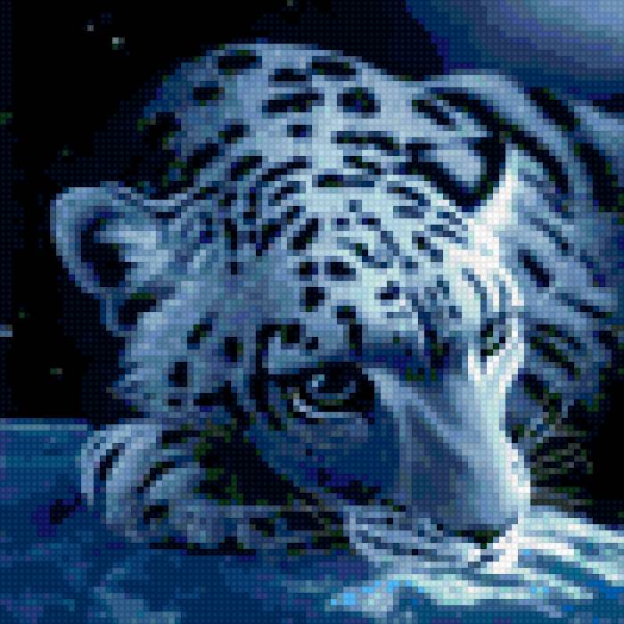 Леопард - леопард, луна - предпросмотр