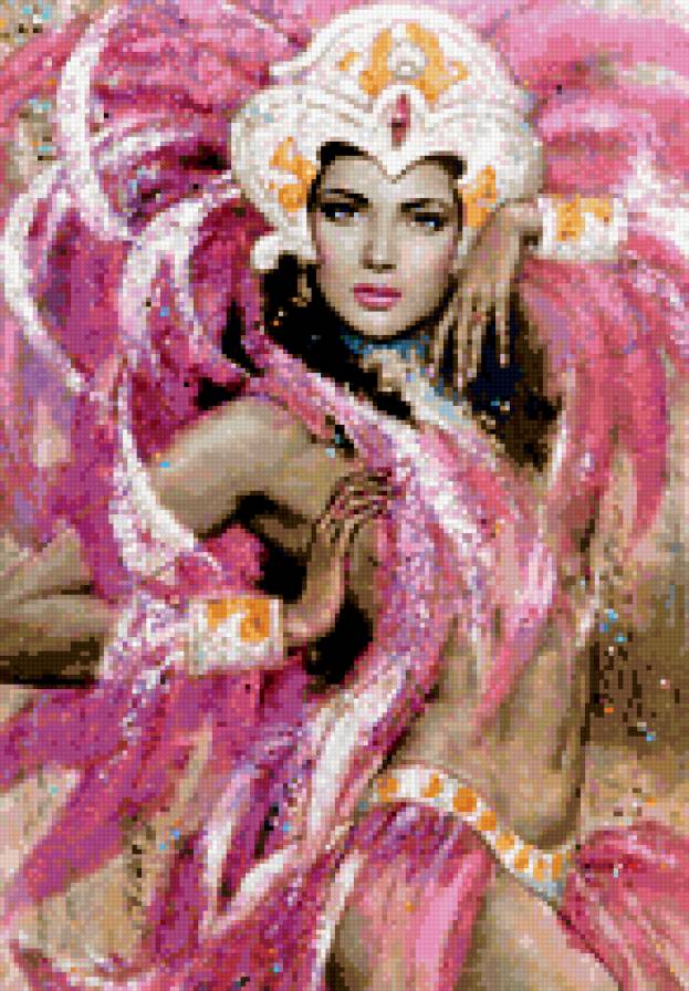 девушка фламинго - леди, девушка, танцы - предпросмотр