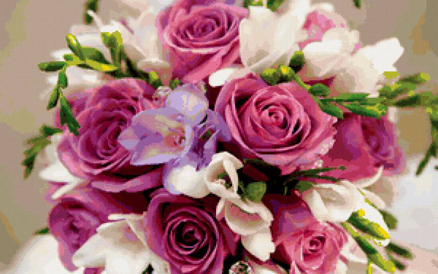 Букетик - букет, цветы, розы - предпросмотр