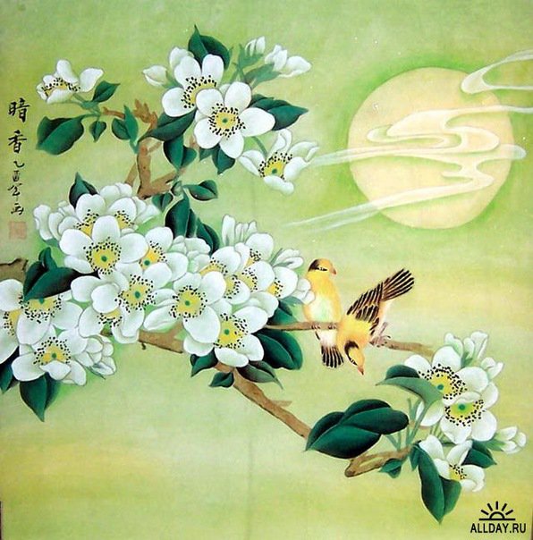 Весна - птицы, цветы - оригинал