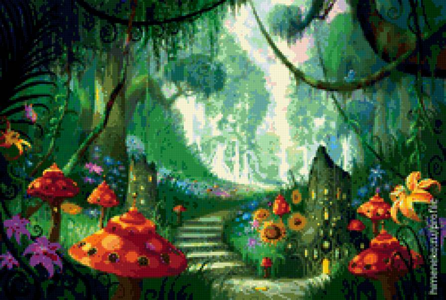 сказочный лес - сказка. лес, грибы - предпросмотр