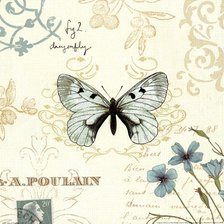 Оригинал схемы вышивки «голубая бабочка» (№287335)