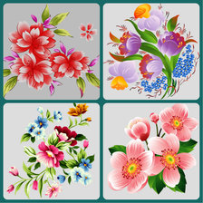Схема вышивки «цветочное панно»