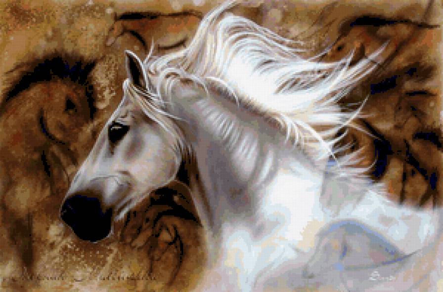 ХУДОЖНИК - Sandi Baker - художник, красавец, лошадь, картина, животное, конь - предпросмотр