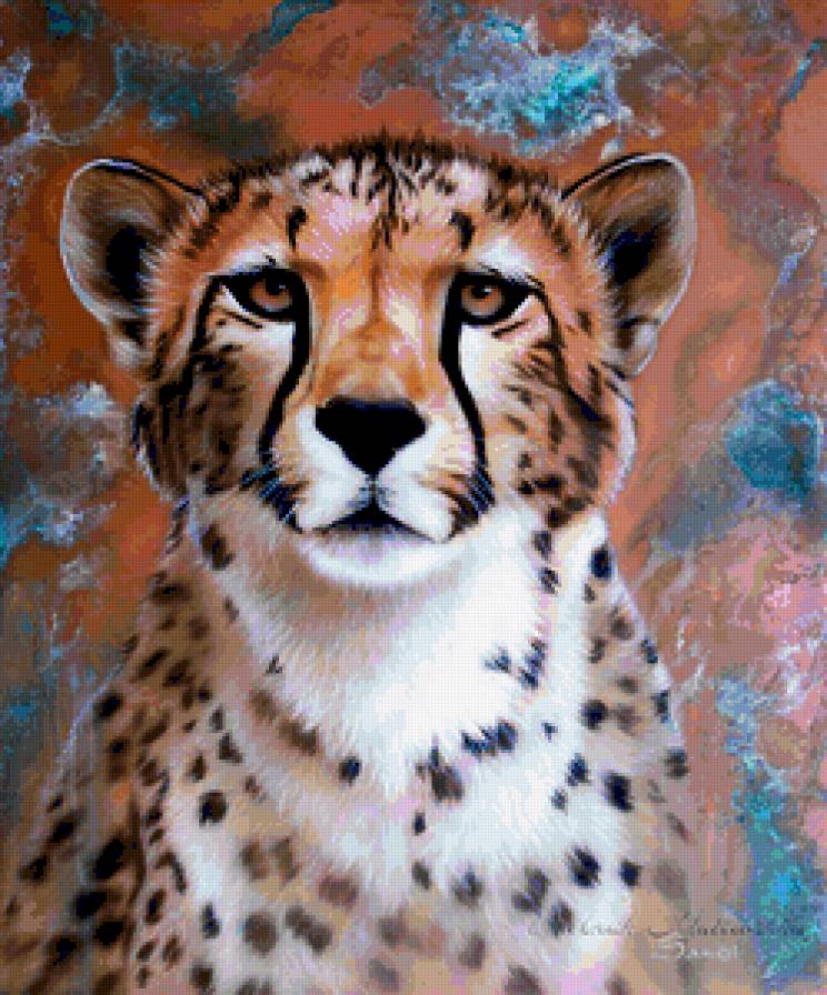 ХУДОЖНИК - Sandi Baker - барс, лев, картина, животное, хищник, зверь, дикая кошка, худ, пума, тигр - предпросмотр