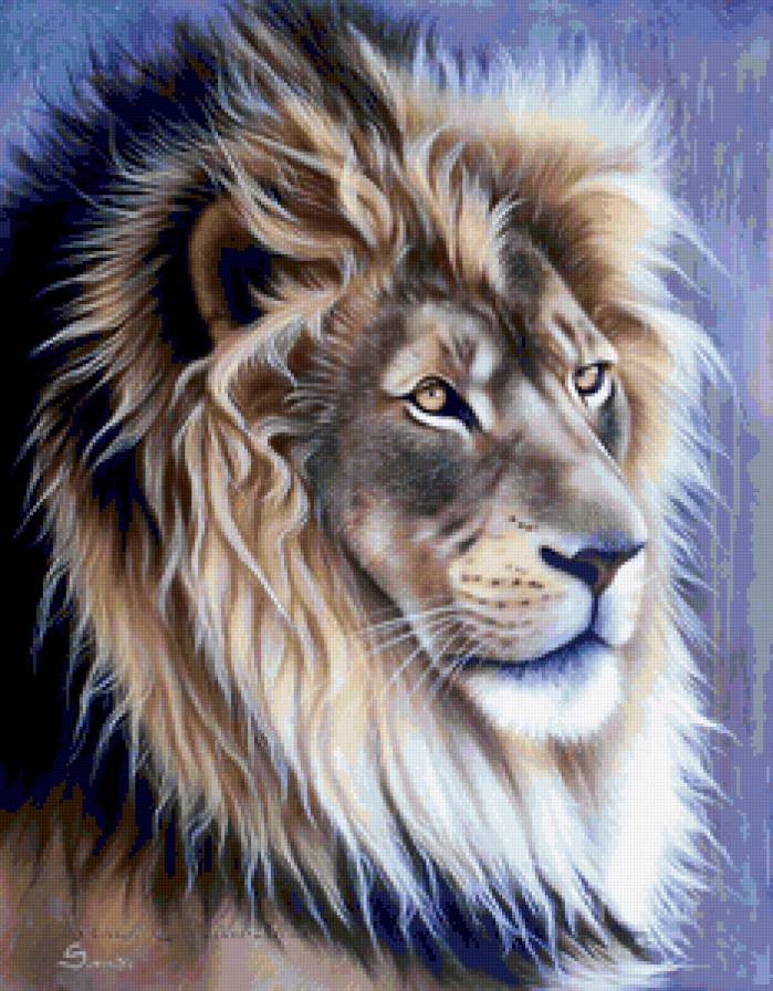 ХУДОЖНИК - Sandi Baker - дикая кошка, зверь, тигр, картина, художник, жищник, животное, лев - предпросмотр