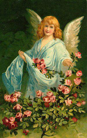 серия "ангелы" - ангел.цветы.розы - оригинал