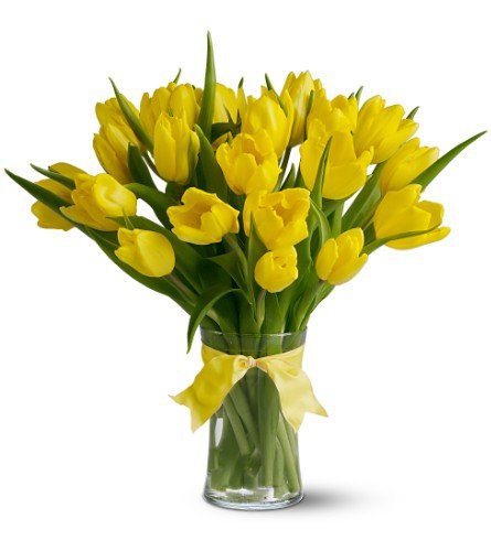 Жёлтые тюльпаны - тюльпаны, цветы, букет - оригинал