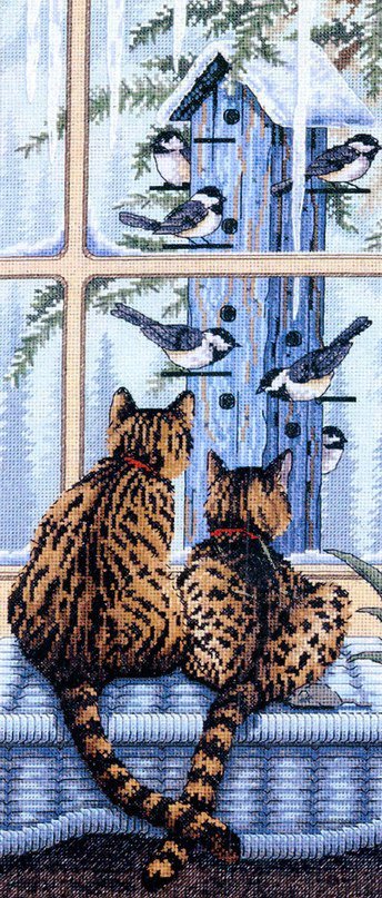 Коты у окна - котята - оригинал