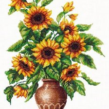 Оригинал схемы вышивки «солнечные цветы» (№291748)