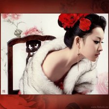 Оригинал схемы вышивки «Китайская девушка» (№293464)