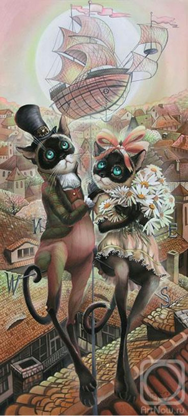 Коты художницы Н. Соколовой - коты, картины - оригинал