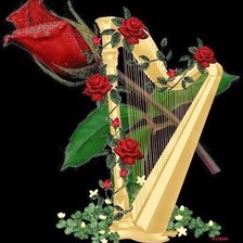 Схема вышивки «Музыка и розы»