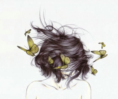 Девушка с бабочками - люди, красота, портрет, бабочка, девушка, женщина, бабочки - оригинал
