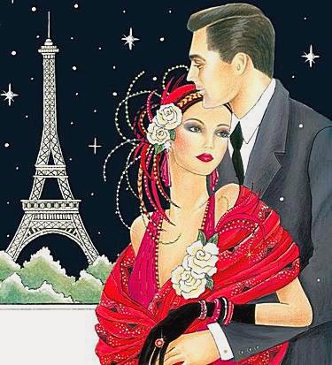 Романтический Париж - париж, молодые, любовь, двое - оригинал