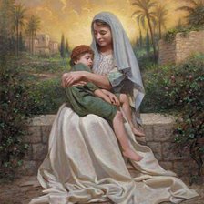 Схема вышивки «дева мария и малкия исус»