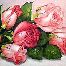 Оригинал схемы вышивки «букет роз» (№298505)