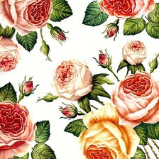 Оригинал схемы вышивки «Розы для подушки» (№300146)