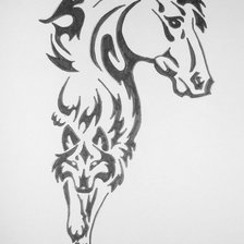Оригинал схемы вышивки «лошадь» (№301588)