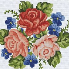 Оригинал схемы вышивки «букет цветов» (№301693)